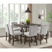 Seneca Counter Height Dining Set in Brown-Table and Four Chairs - Maxx Save 