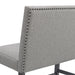 Seneca Counter 3PC Corner Bench Grey Fabric in Grey - Maxx Save 