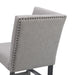 Seneca Counter 3PC Corner Bench Grey Fabric in Grey - Maxx Save 