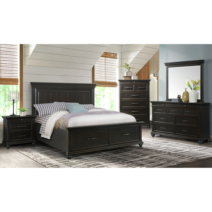 Slater Platform Storage Bedroom Set Black - Maxx Save 