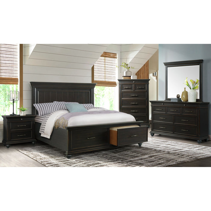 Slater Platform Storage Bedroom Set Black - Maxx Save 