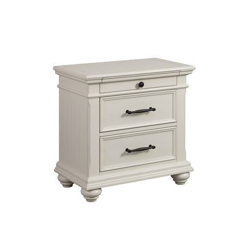 Slater Nightstand w/USB in Antique White - Maxx Save 
