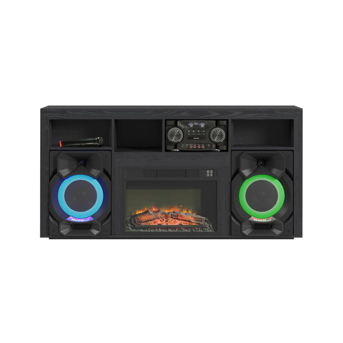 St. Cloud Fireplace with Sound System in Black - Maxx Save 