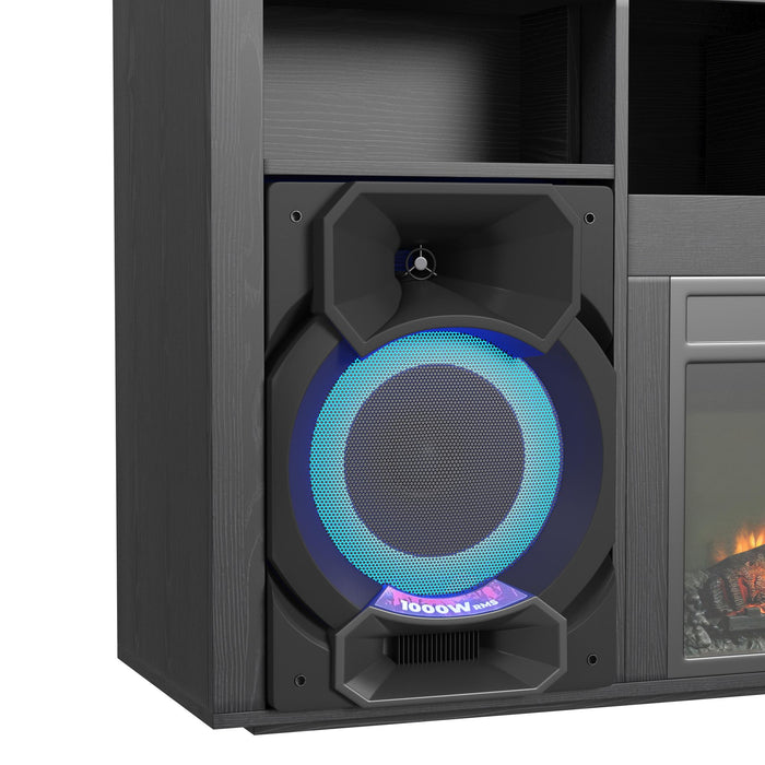 St. Cloud Fireplace with Sound System in Black - Maxx Save 