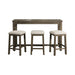 Stone Occasional Bar Table Single Pack Gray Finish (Table + Three Stools) - Maxx Save 