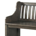Stone 6PC Dining Set in Charcoal - Table, 4 Wooden Swril Back Side Chairs, & Pew Bench - Maxx Save 
