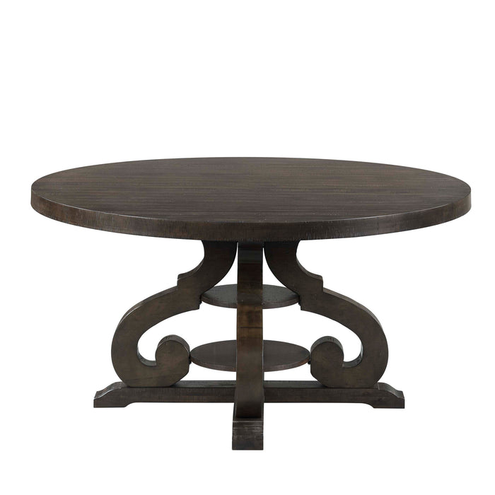 Stone Round Dining Table W/PU Base - Maxx Save 