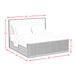 Sylvie UPH Bedroom Set with White Fabric - Maxx Save 