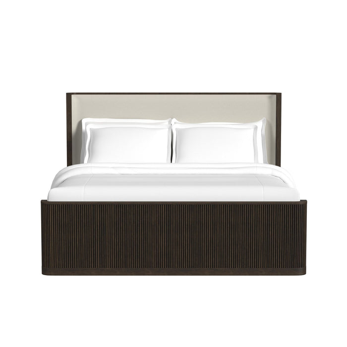 Sylvie UPH Bed with White Fabric - Maxx Save 