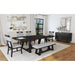 Transcend Standard Height Dining Set in Charcoal-Table and Four Chairs - Maxx Save 
