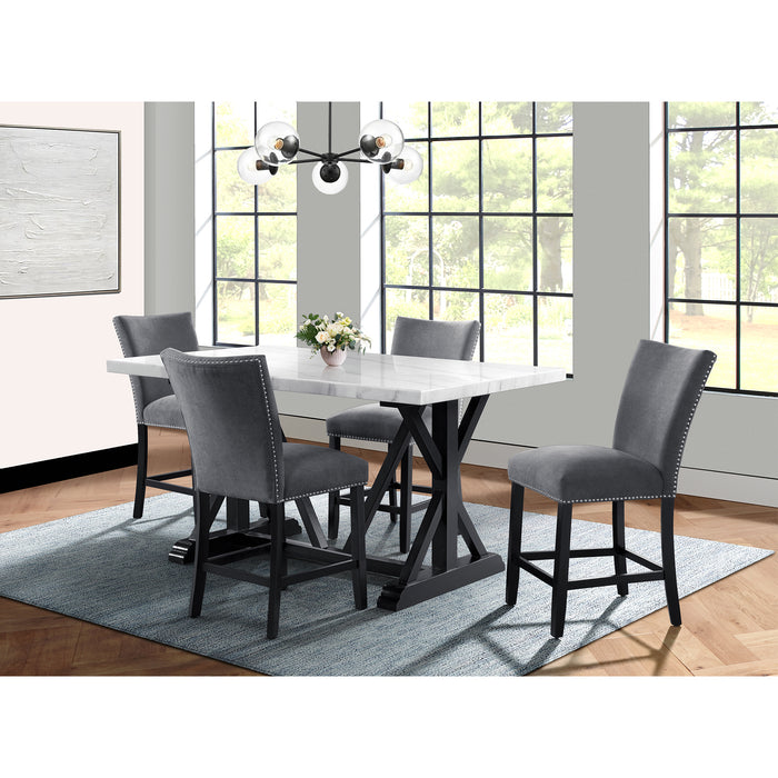 Tuscany 5PC Counter Height Dining Set-Table & Four Chairs - Maxx Save 