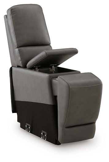 5Z - Pittson Power Reclining Sectional Loveseat with Console - Maxx Save 