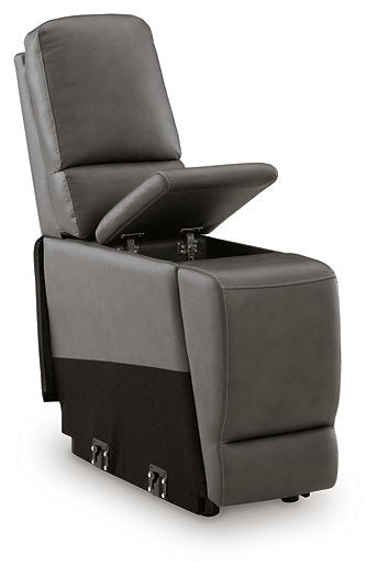 5Z - Pittson Power Reclining Sectional Loveseat with Console - Maxx Save 