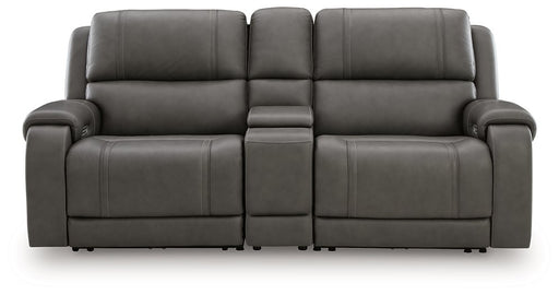 5Z - Pittson Power Reclining Sectional Loveseat with Console - Maxx Save 