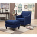 Erica 497 Ottoman W/Chrome Nail Heirloom Blue (ISTA 3) - Maxx Save 
