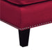 Erica 497 Ottoman W/Chrome Nail Heirloom Berry (ISTA 3) - Maxx Save 