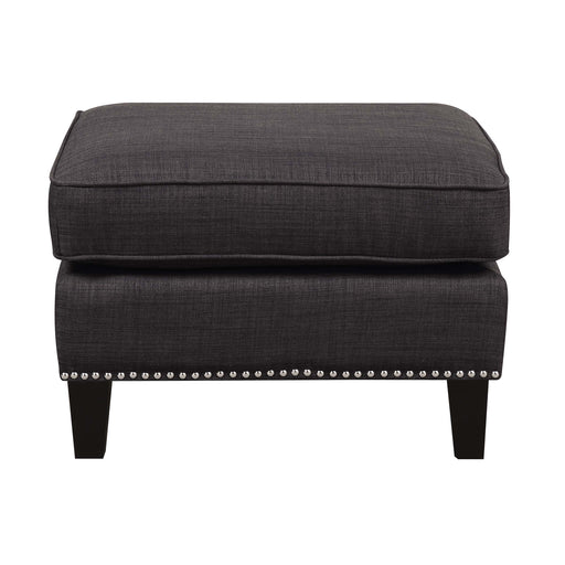 Erica 497 Ottoman W/Chrome Nail Heirloom Charcoal (ISTA 3) - Maxx Save 