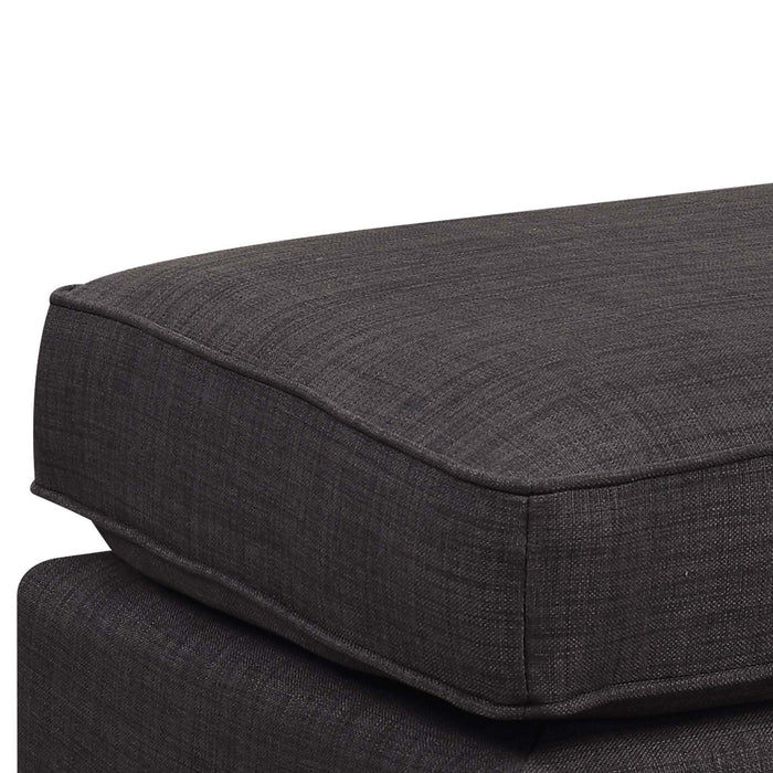 Erica 497 Ottoman W/Chrome Nail Heirloom Charcoal (ISTA 3) - Maxx Save 