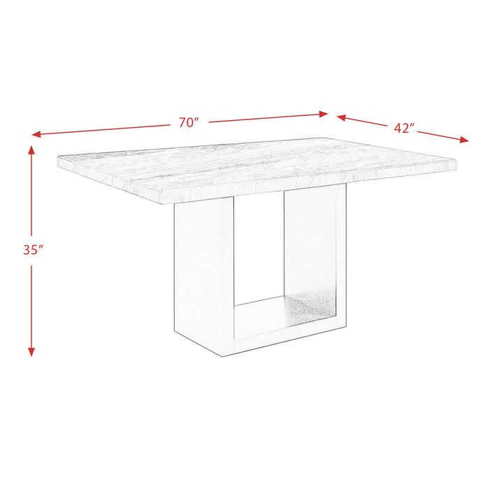 Valentino White Counter Height Dining Table - Maxx Save 