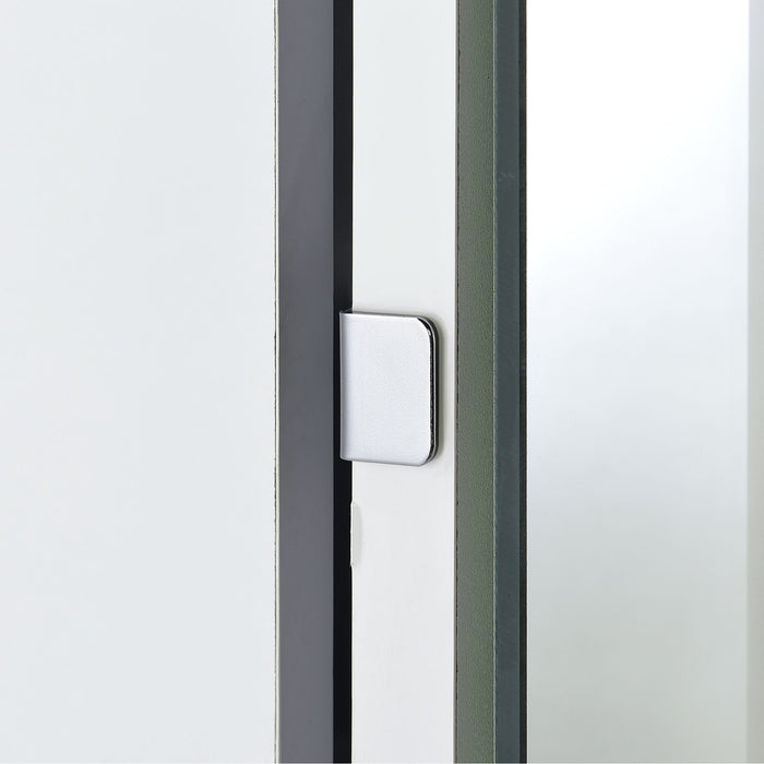 Vancouver Floor Mirror With Storage in White - Maxx Save 