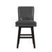 Villanova Swivel Counter Stool with Pewter PU in Espresso (2 Per Carton) - Maxx Save 