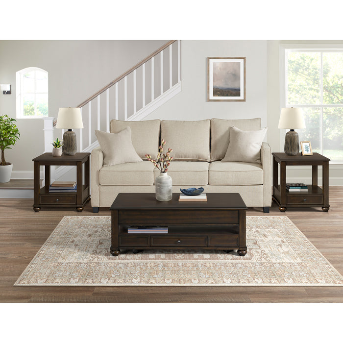 Wagner Rectangular Lift-Top Coffee Table w/ Casters in Cherry - Maxx Save 