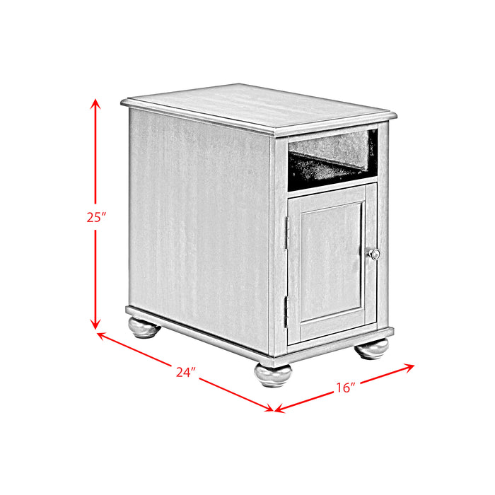 Wagner Chairside Table with USB in Cherry - Maxx Save 