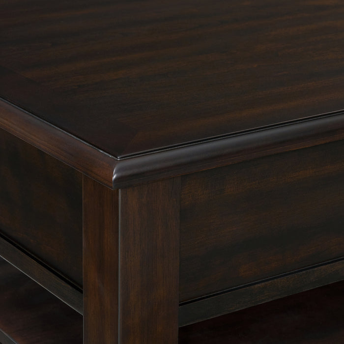 Wagner 2PC Occasional Table Set in Cherry-Rectangular Lift-Top Coffee Table & End Table - Maxx Save 