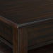 Wagner Square Lift-Top Coffee Table w/ Casters in Cherry - Maxx Save 
