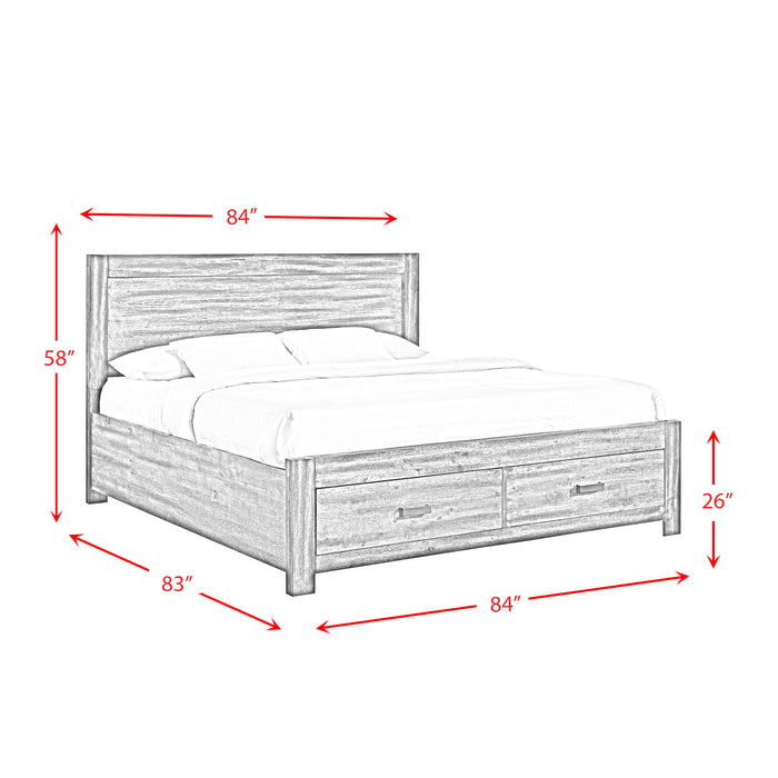 Warner Platform Storage Bedroom Set - Maxx Save 