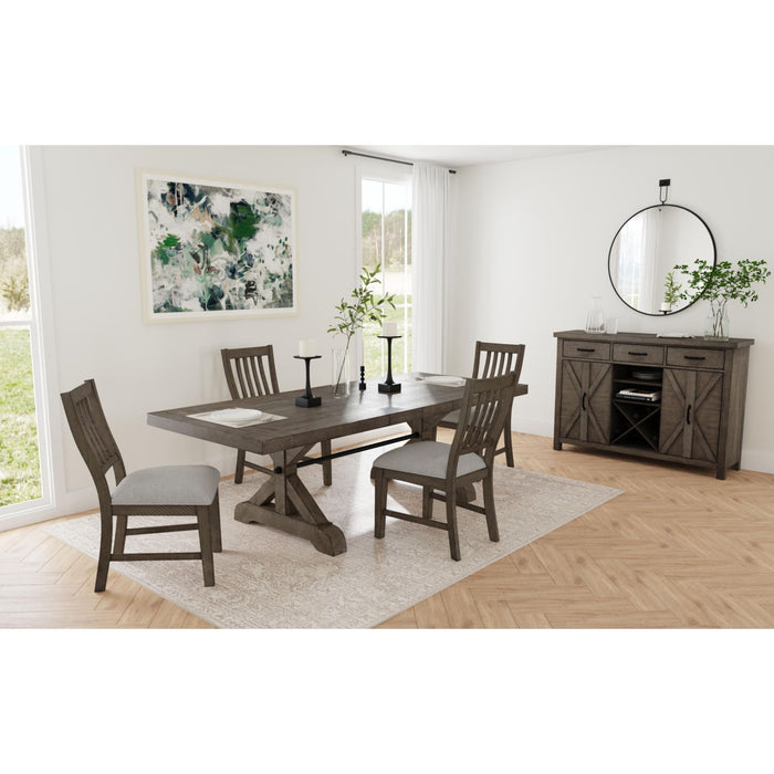 Yellowstone Standard Height Dining Set in Medium Brown-Table and Four Chairs