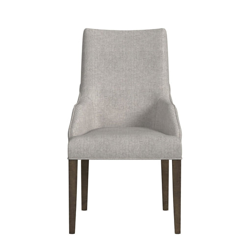 Yellowstone Dining Host Chair with Grey Fabric in Medium Brown (2 Per Carton) - Maxx Save 