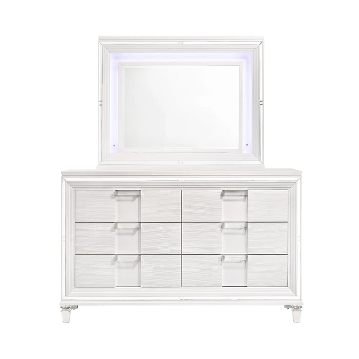 Twenty Nine Dresser & Mirror Set White