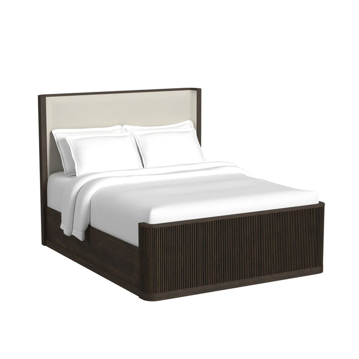 Sylvie UPH Bed with White Fabric