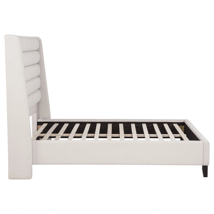 Leslie Upholstered Wingback Platform Bed