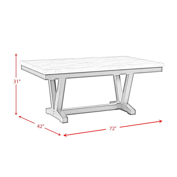 Everdeen Dining Set in Charcoal-Table & Four Chairs