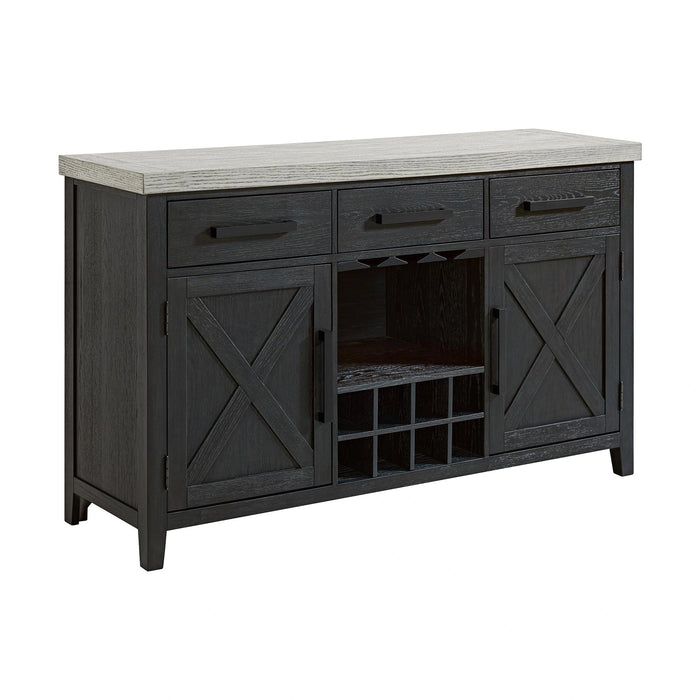 Axel Server in Light Grey and Espresso