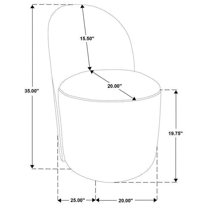 Aubrey Upholstered Barrel Dining Side Chair