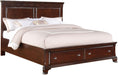 Elements International Canton Cherry King Panel Storage Bed in Dark Wood image