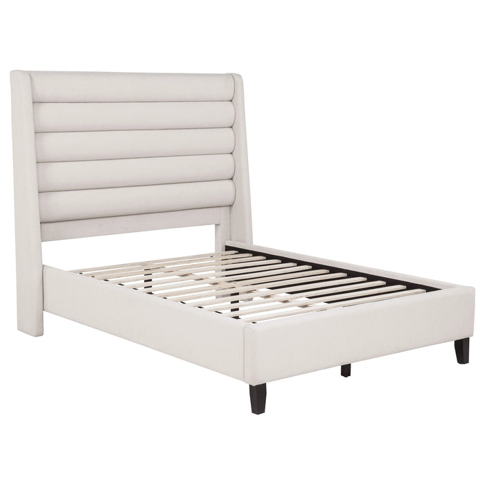 Leslie Upholstered Wingback Platform Bed