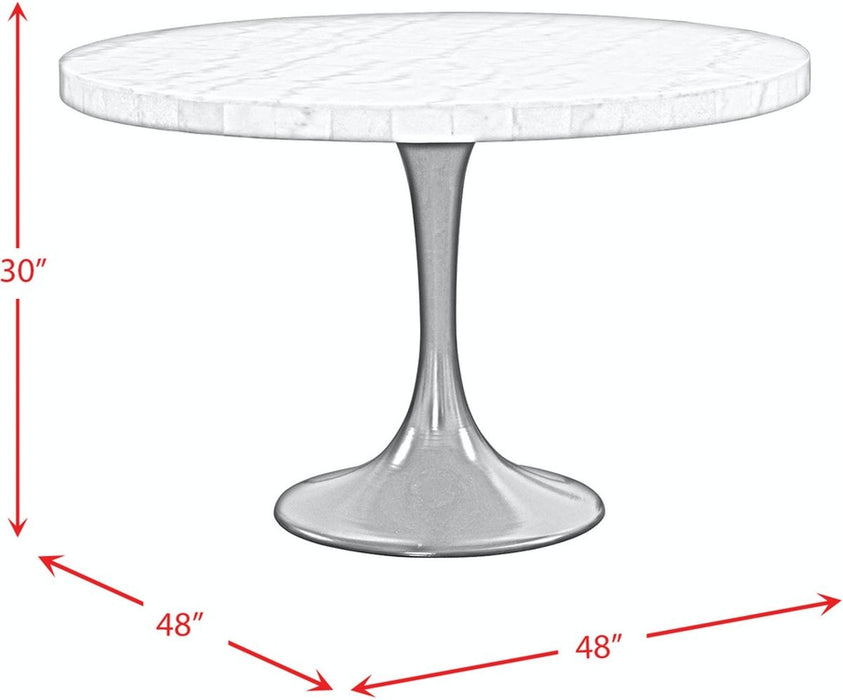 Elements International Celeste Round Dining with Black Base