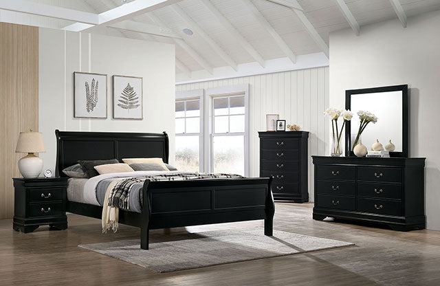 Louis Philippe Full, Twin, Full, & King Bed Black, Grey, Brown & White - Maxx Save 