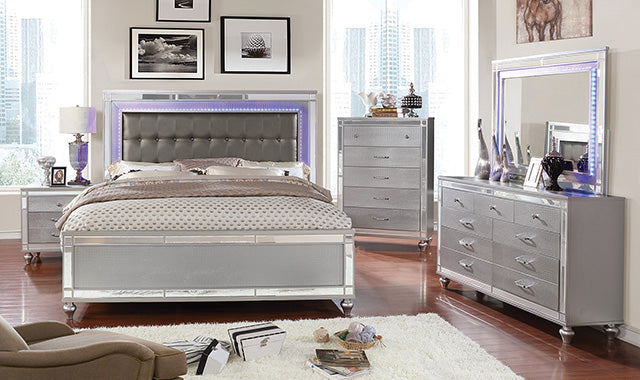 Brachium Queen Bedroom Set Silver - Maxx Save 