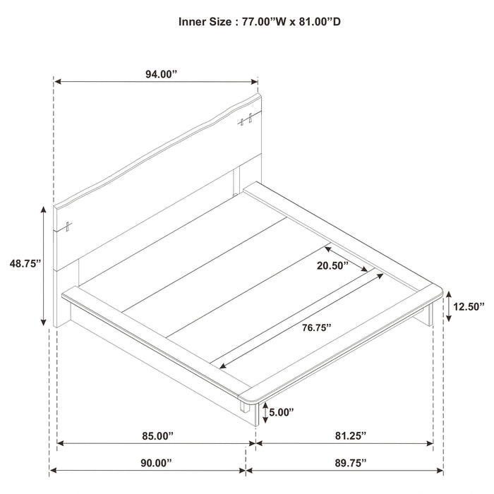 Stillwater Live Edge Platform Bed