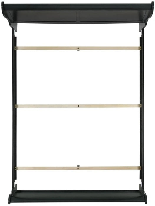 Elements International Louis Philippe King Panel Bed in Black