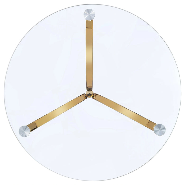 Eloise Round Glass Top Side Table