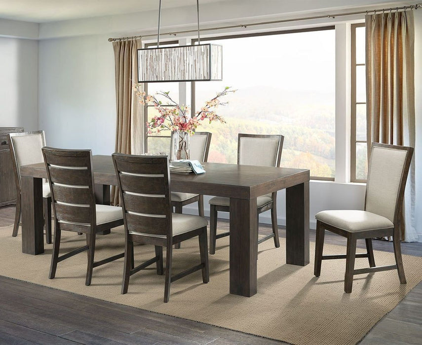 Elements International Grady Rectangular Dining Table in BrownC