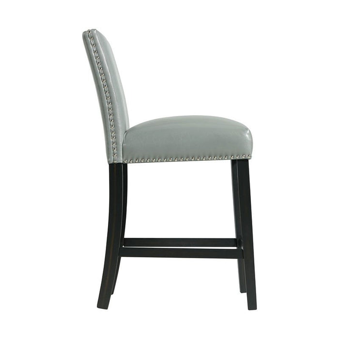 Elements International Meridian Counter Height Chair (Set of 2) in Grey