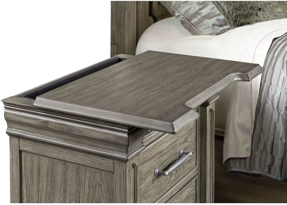 Elements International Kings Court Nightstand in Grey