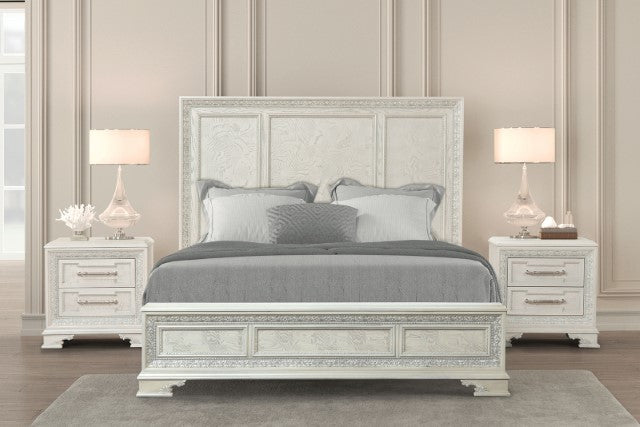 Stella Mia E.King & Queen Bed White & White - Maxx Save 